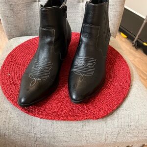 Sun + Stone Black Ankle Boots